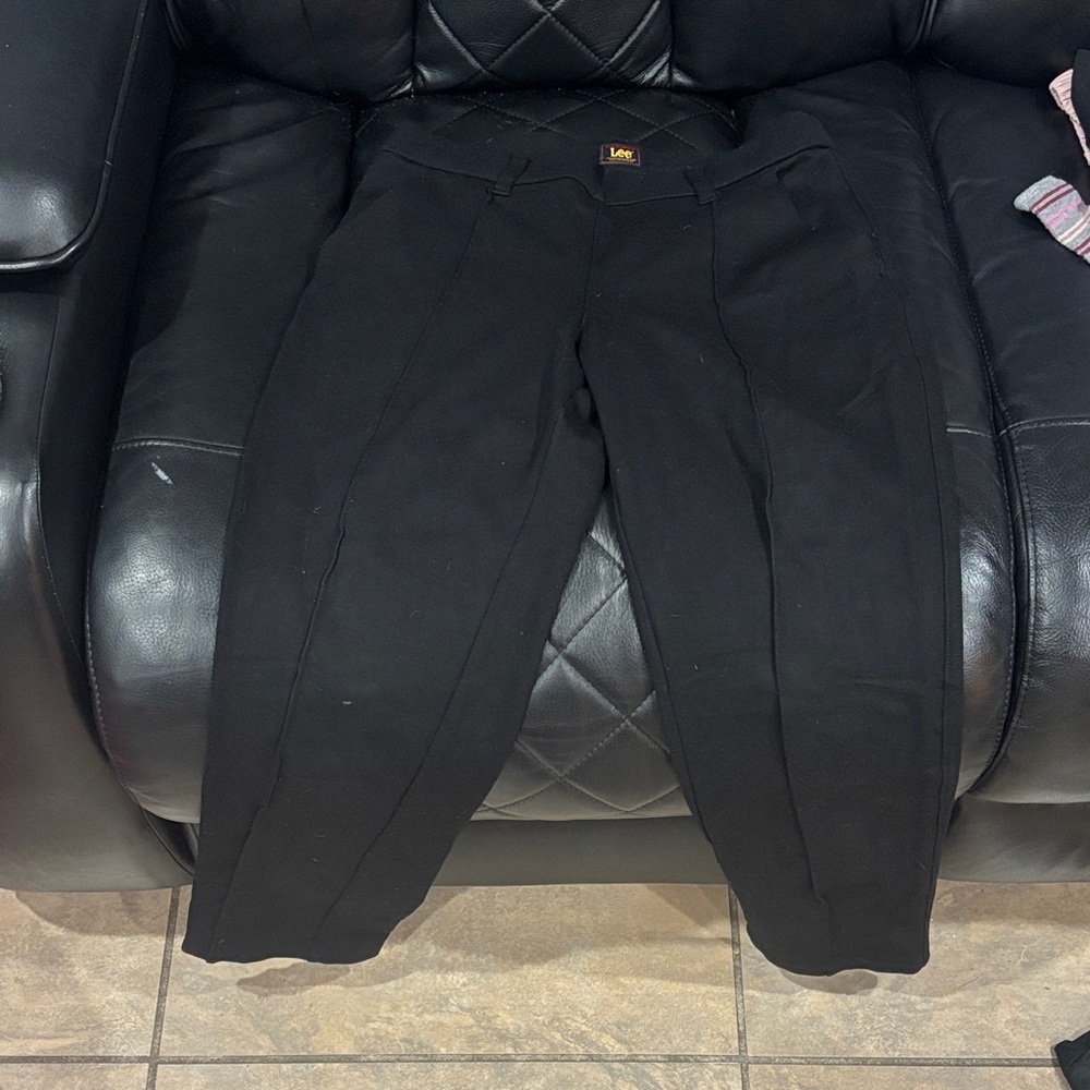 Lee Black Trousers with Logo Detail